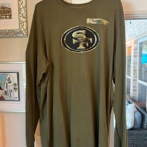 Nike Salute to Service 49ers Long Sleeve Tee 2XL men’s Olive Green